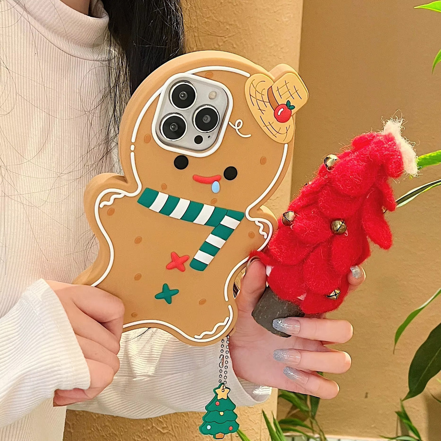 Silikon Handyhülle mit Lebkuchenmann Motiv für iPhone 12 bis iPhone 17 Pro Max - Bild 2