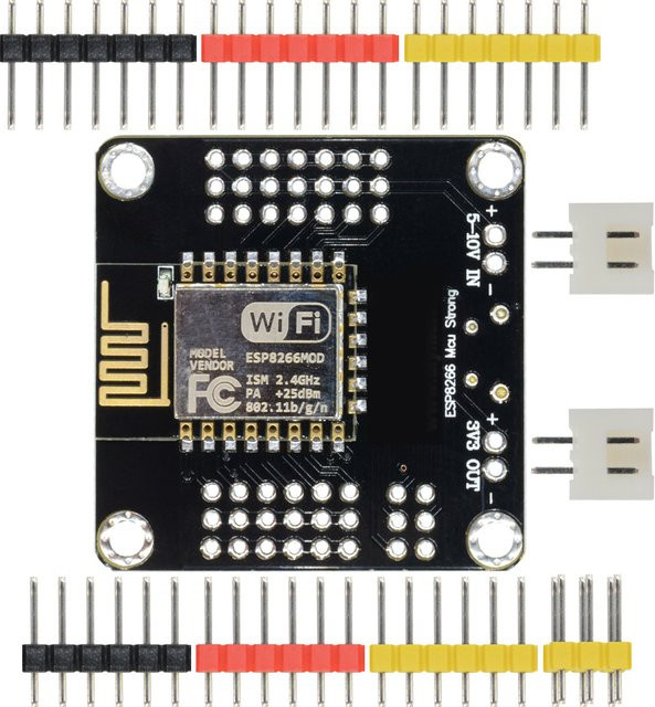 DM Strong ESP8266 ESP-12E Wireless WiFi Development Board Modul mit Micro USB und Antenne in Schwarz - Bild 1