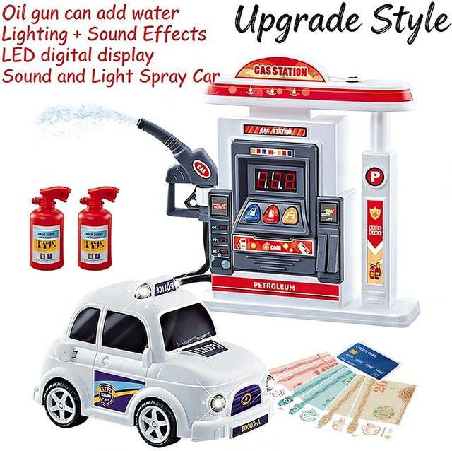 Binchi Fitness, Simulierte Tankstelle Spielzeug, mit Licht und Ton, Rollenspiel Tankpistole, Auto betanken Spielset, Lernspielzeug - Bild 1