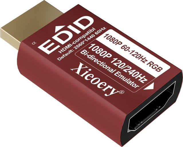 Xieoery HDMI EDID Emulator 2K 1440P High Refresh RGB Dummy-Stecker mit virtuellem Display 2560x1440@60Hz in Multicolour - Bild 1