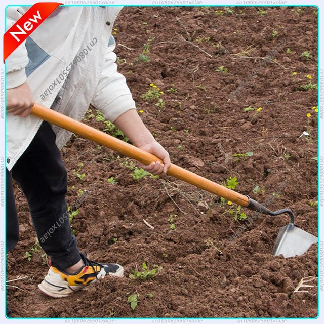 ATUOTIN Dreieckige Hacke für die Landwirtschaft zur Bodenbearbeitung und zum Umgraben als Handpflug und Gartenwerkzeug - Bild 1