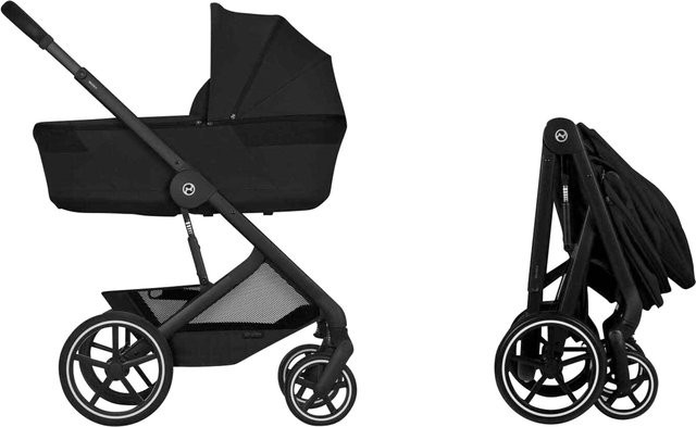 Cybex Gold Kombikinderwagen BALIOS S LUX in Schwarz mit faltbarer Wanne und Kunstleder-Details - Bild 1