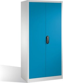 C+P Werkzeugschrank mit Drehtüren, 4 Böden und Garderobenstange, Farbe Lichtblau und Lichtgrau, H x B x T: 195,0 x 93,0 x 50,0 cm - Bild 1