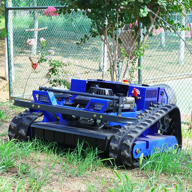 AIWEIYA Ferngesteuerter Rasenmäher AWY-550 in Blau mit Industriequalität und 550 mm Schnittbreite - Bild 1