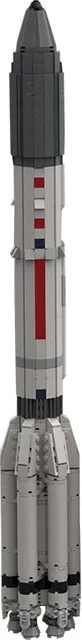 Gobricks MOC Proton M Rakete, Bausteine, Weltraum, 1:110 Skala - Bild 1