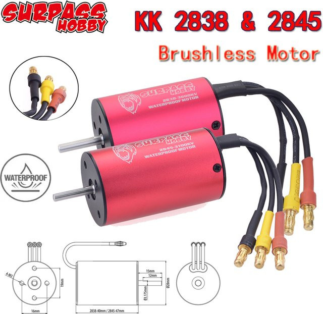 Surpass Hobby Wasserdichter bürstenloser Motor, 3,175 mm Welle - Bild 1