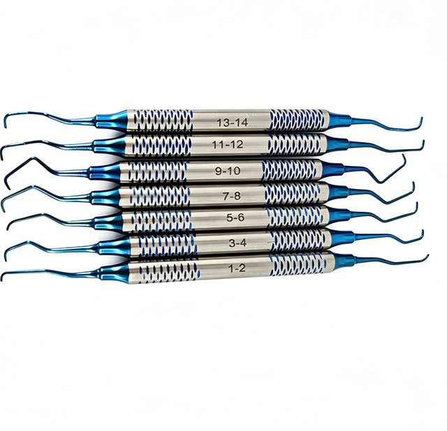 Tyceen Dental Gracey Curettes Set, 7-teilig, mit Größenmarkierung - Bild 1