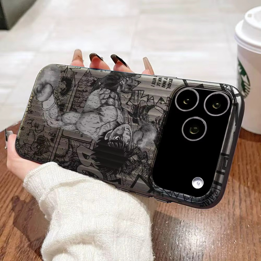 Hajime no Ippo Anime Handyhülle mit gewelltem Design für iPhone 11 12 13 14 15 16 17 Pro Max Plus, transparent multicolor - Bild 3