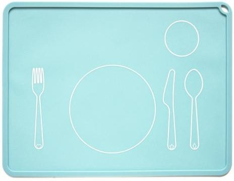 Home Textile Star Silikon Tischset für Kinder in Grün und Blau, lebensmittelecht und rutschfest - Bild 1