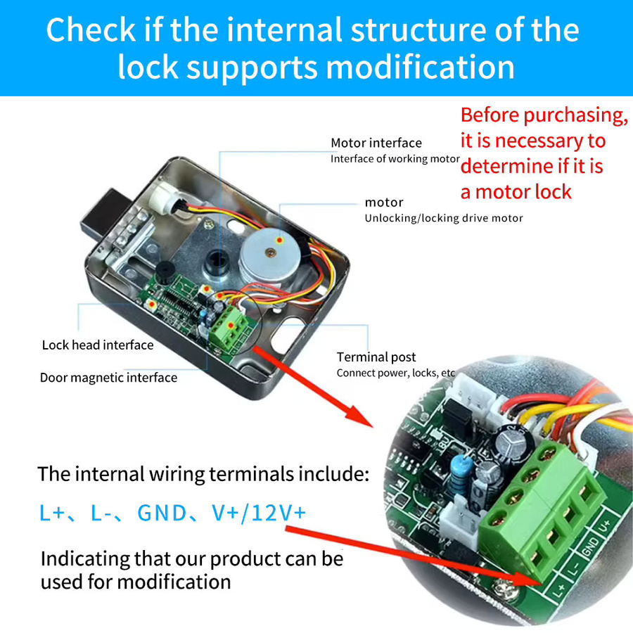 Asia-Teco BLE5.2 Zugangsmodul mit TTLock-App Unterstützung, 3,3–12 VDC Controller-Board für gewerbliche und wohnliche Türen mit Relais und Antenne - Bild 3