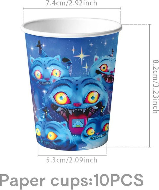Discover Intime Einweggeschirr K-Pop Dämonenjäger Derpy Tiger Blaue Kollektion aus Papier für Feiern und Geburtstage - Bild 1