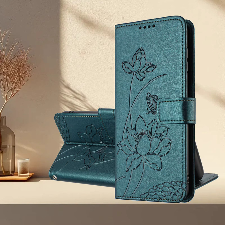 Motorola Leder Telefon Brieftasche Fall Buch Abdeckung in Grün für Moto Edge 60 Fusion 50 Pro 5G und weitere Modelle - Bild 6