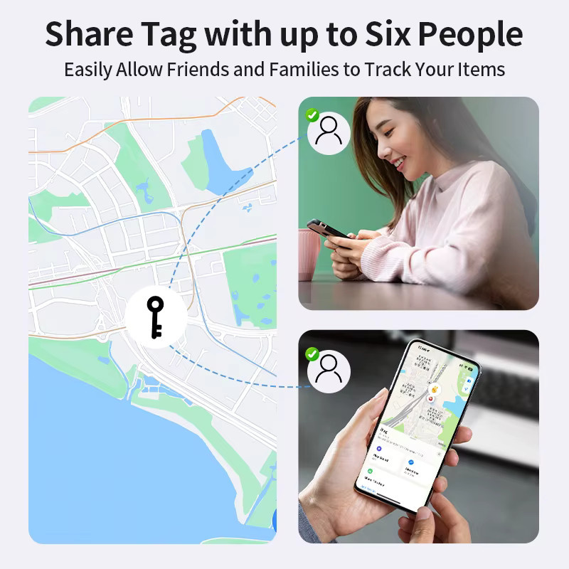 4-teiliges Smart-Tag Bluetooth-Tracker Set kompatibel mit Apple Find My zur Ortung von Gepäck, Geldbörsen und Schlüsseln - Bild 4
