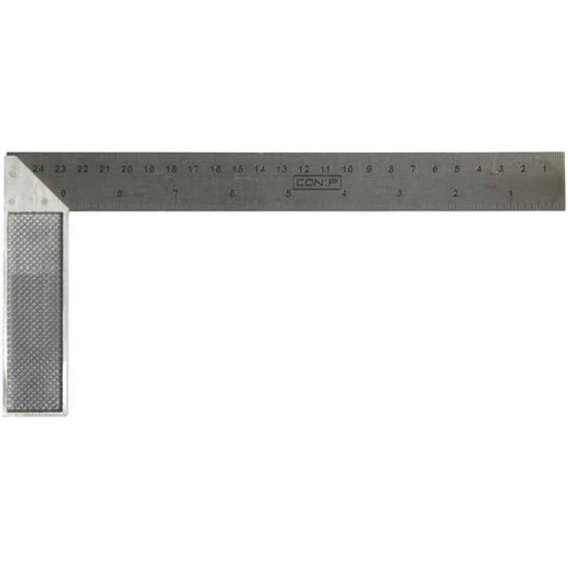 CON:P Schreinerwinkel aus Stahl in Silber, Länge: 25 cm - Bild 3