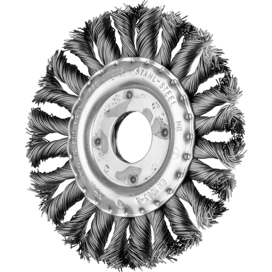 PFERD TOOLS COMBITWIST Rundbürste gezopft RBG für Winkelschleifer, Farbe Silber, Durchmesser: 115 mm, Breite: 12 mm, Bohrung: 22,2 mm, Stahl-Draht-Ø: 0,50 mm - Bild 1