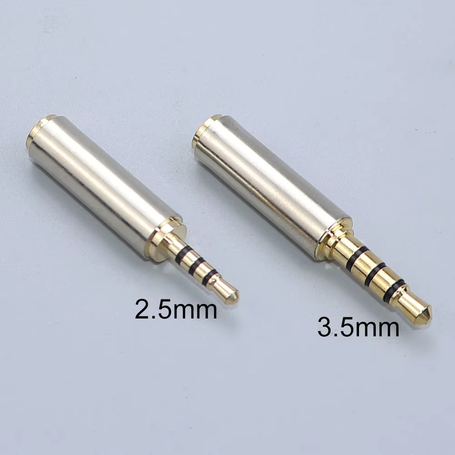 JCD 2er Set Audio-Adapter Stereo Kopfhörerverstärker Konverter von 3,5 mm auf 2,5 mm und 2,5 mm auf 3,5 mm für Mikrofonanschluss - Bild 1