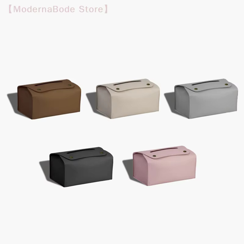 Hoeaden Taschentuchbox aus PU-Leder in Schwarz für Wohnzimmer, Esszimmer und Küche - Bild 3