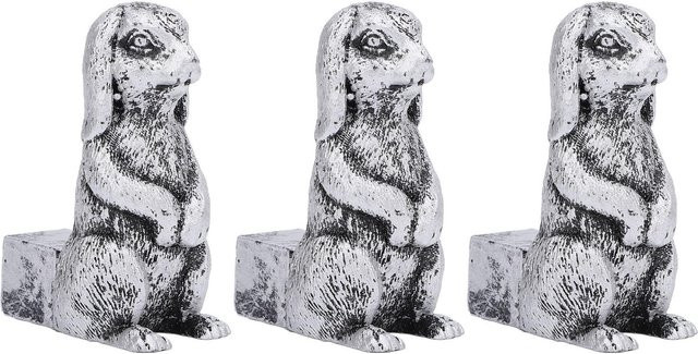 3er-Set Blumentopf Dekofüße aus Harz in Grau mit Tierstatue als Pflanztopf-Erhöhung von TOMTOP JMS - Bild 1