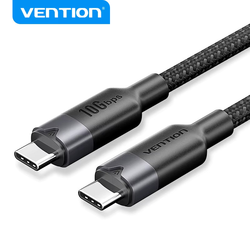 Vention USB-C-Kabel USB3 Gen2 mit 10Gbps Datenübertragung, 4K60Hz Videoübertragung und 100W PD Schnellladefunktion, Schwarz - Bild 6