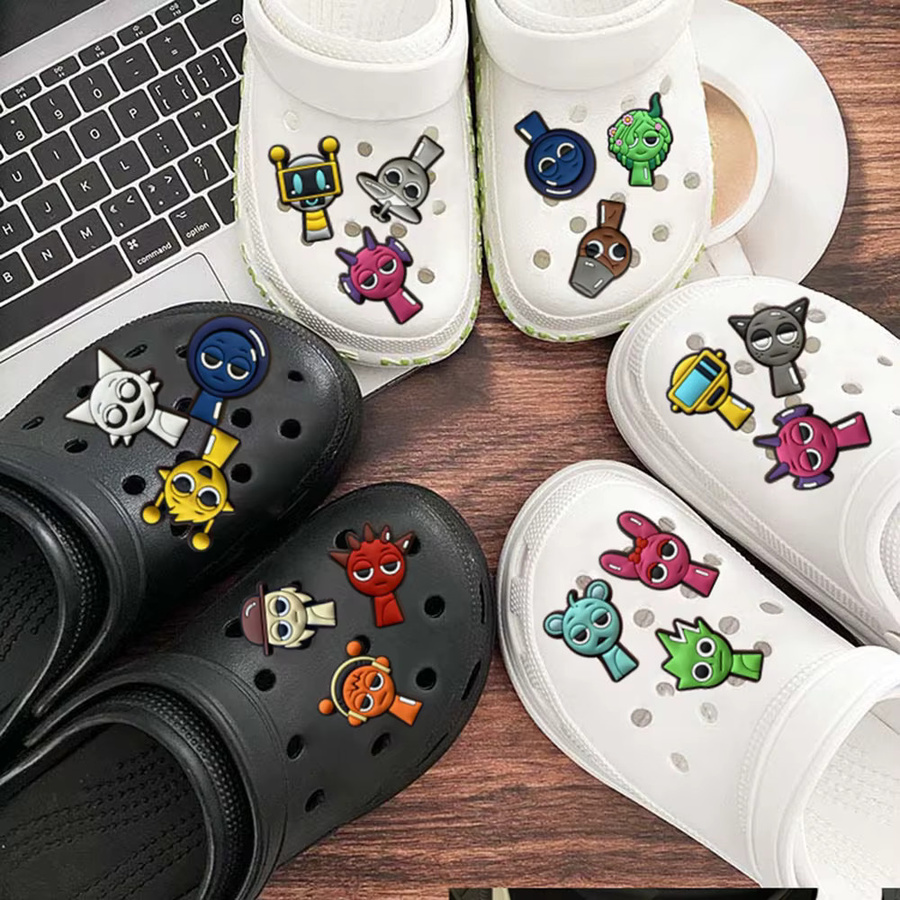 Potdemiel Schuh-Charms, Cartoon Sprunki Spiel-Serie, PVC - Bild 4