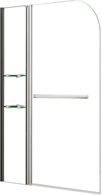 Duschparadies Duschabtrennung Badewanne aus Glas mit 180 Grad Schwenkfunktion, Farbe Transparent/Silber, B: 120 cm, H: 140 cm - Bild 1