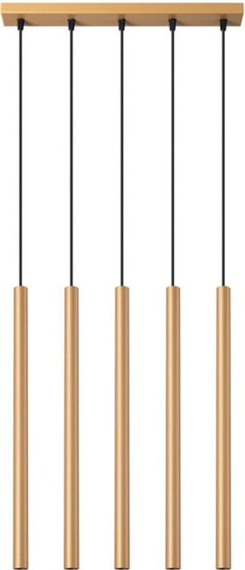 Sollux Pendelleuchte Pastelo in Gelb mit 5x G9 Leuchtmitteln, Neutralweiß, Durchmesser: 45 cm - Bild 1