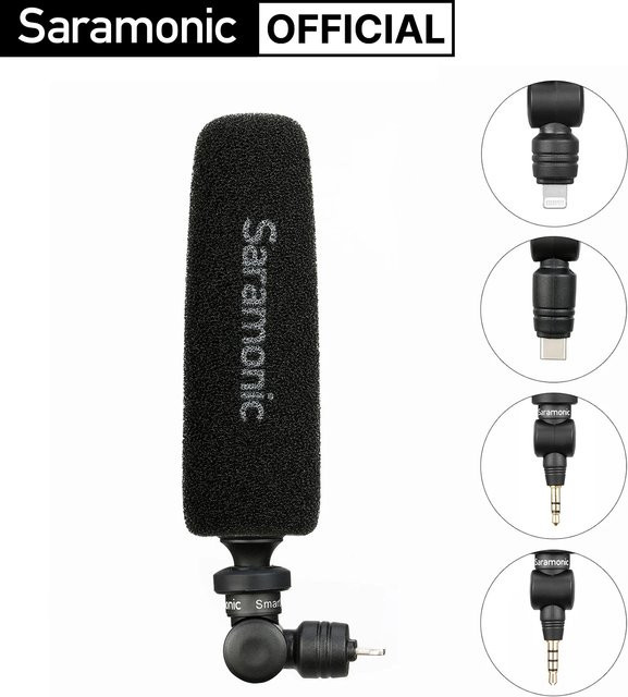 Saramonic Smartmic5 Mini Kondensatormikrofon in Schwarz für iPhone, Android, PC, Computer und DSLR Kamera für Streaming, YouTube und Vlogging - Bild 1