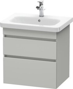Duravit Waschtischunterschrank DuraStyle in Grau mit 2 Schubladen, wandhängend, B: 58 cm, T: 44,8 cm, H: 61 cm - Bild 1