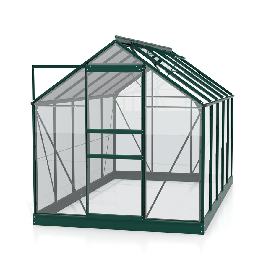 Vitavia Gewächshaus Planet 6200 in Smaragd mit Fundamentrahmen, 6,2 m², Aluminium und ESG-Glas - Bild 2