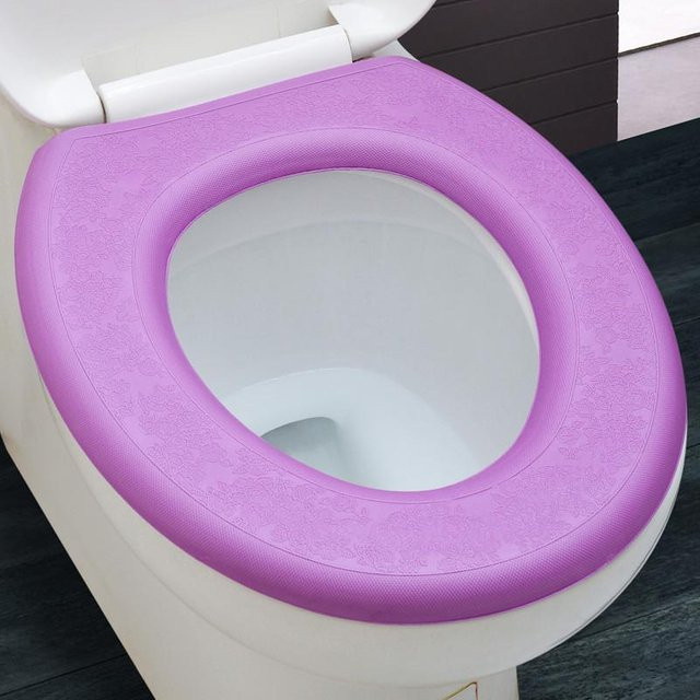 Wasserfester weicher WC-Sitzbezug von Yiran Furniture in O-Form, violett, waschbar - Bild 1