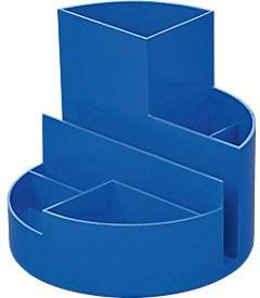 Stifteköcher MAULrundbox eco mit 6 Fächern sowie Zettel- und Brieffach, Blau, Ø 14,0 cm, Höhe: 12,5 cm - Bild 1