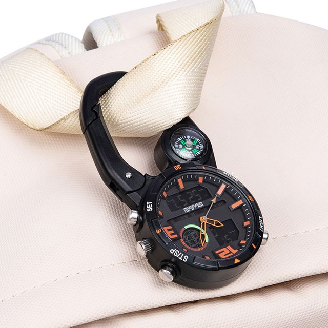 BGVfive Taschenuhr, Kunststoff, Kompass, Schwarz, Unisex - Bild 1