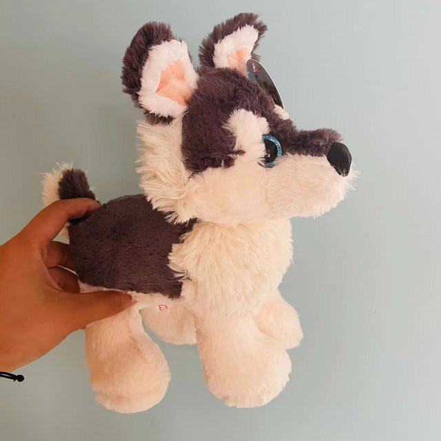 Joyful toys Simulationshund Husky Puppe, Plüschtier, grau, 35cm - Bild 1