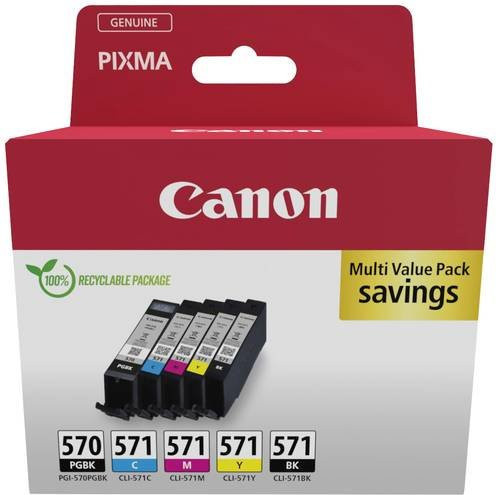 Canon Original Tintenpatronen Multipack PGI-570/CLI-571 in Schwarz, Cyan, Magenta und Gelb - Bild 1