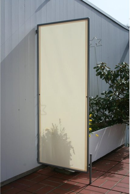 Floracord Paravent Wind- und Sichtschutz aus Polyester und Aluminium in Elfenbein, Breite: 70 cm, Höhe: 170 cm - Bild 1