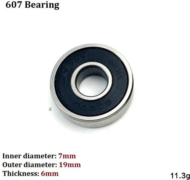 Vibratite 6072RS Miniatur-Kugellager aus Metall in Silber, Maße: 7 x 19 x 6 mm - Bild 1