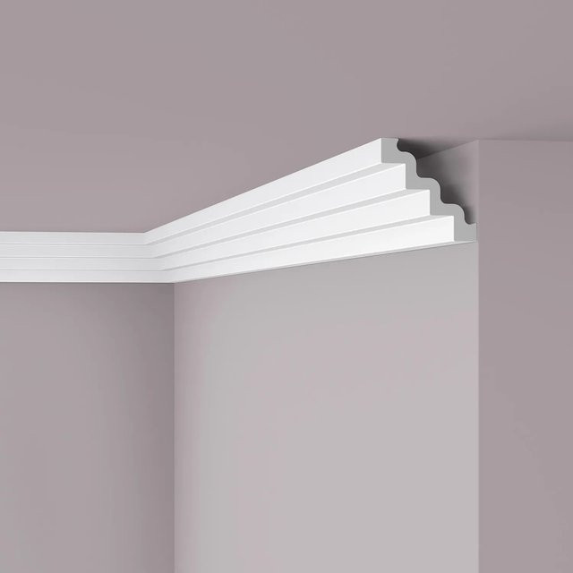 NMC Nomastyl ST4 Eckleiste Zierleiste Stuckleiste in Weiß, B/H: 13 x 13 cm, Länge: 200 cm - Bild 1