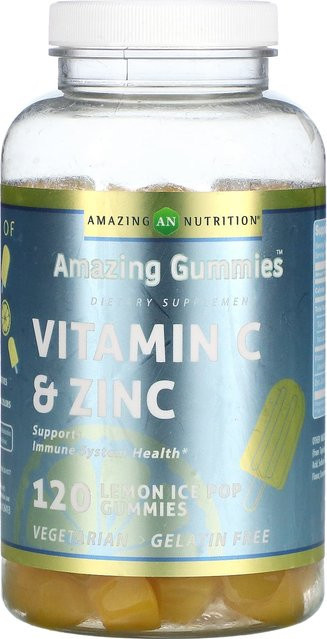 Amazing Nutrition Fruchtgummi Zitronen-Eis am Stiel mit Vitamin C & Zink 120 g - Bild 1