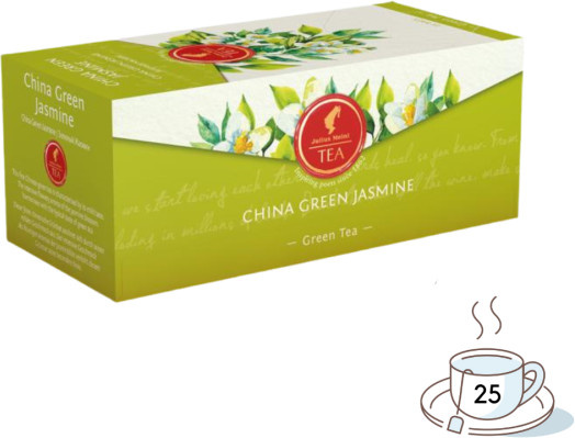 Julius Meinl Tee China Green Jasmine, Grüner Tee, Teebeutel, 25 Stück, 43,75 g - Bild 1