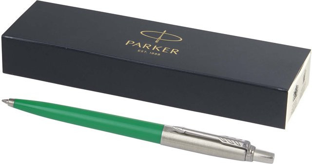 Parker Jotter Kugelschreiber aus recyceltem Kunststoff und Edelstahl in Grün mit blauer Tinte - Bild 1