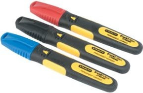 Stanley Permanentmarker Set mit Bullet-Spitze, 3 Stück, Mehrfarbig - Bild 1