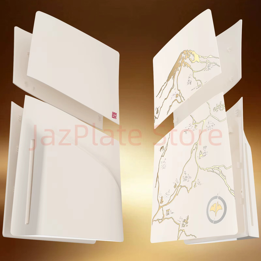 JazPlate Ghost Cover Plates Ersatzgehäuseplatten in Weiß für PlayStation 5 Pro Disc Edition kompatibel mit dem neuen Yotei Modell - Bild 2