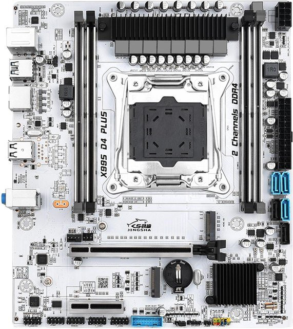 JINGSHA LGA 2011-3 V3 V4 Intel Xeon Desktop MATX Motherboard mit DDR4 und NVME/M.2 in Weiß - Bild 1