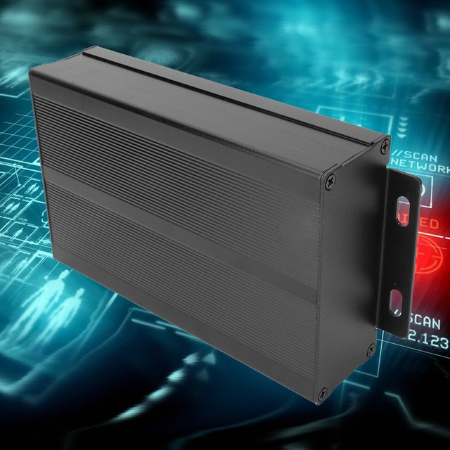 VBESTLIFE Aluminium-Boxgehäuse in Schwarz als Wärmeableitendes Kühlgehäuse für elektronische DIY-Platinenprojekte, B/T/H: 40 x 97 x 150 mm - Bild 1