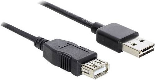 Delock USB 2.0 Verlängerungskabel USB-A auf USB-A, Schwarz, 5,00 m - Bild 1