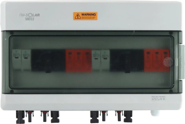 Sola DC-Anschlussbox mit Dreh-Trennschalter, T2 Überspannungsschutz, 2/2, 1000V Generatoranschlusskasten, Weiß, B/T/H: 38,0 x 32,0 x 27,0 cm - Bild 1