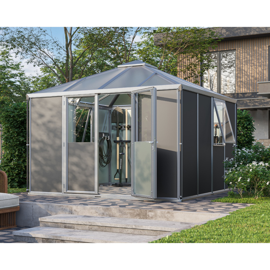Vitavia Gerätehaus Universum in Pavillonstil aus Aluminium in Anthrazit mit 10,2 m² Fläche - Bild 2