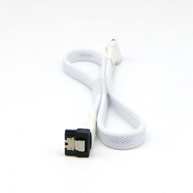 Angitu SATA III 6 Gbit/s 7-Pin Datenkabel mit Carbon-Ummantelung, verschiedene Farben, Länge: 45 cm oder 60 cm - Bild 1