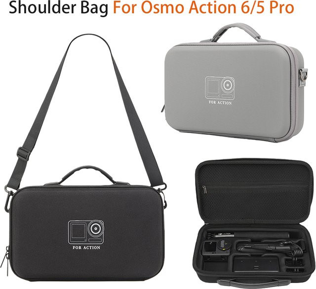 Stoßfeste Reise-Aufbewahrungstasche für DJI Osmo Action 6 und Osmo Action 5 Pro mit Zubehörfach - Bild 1