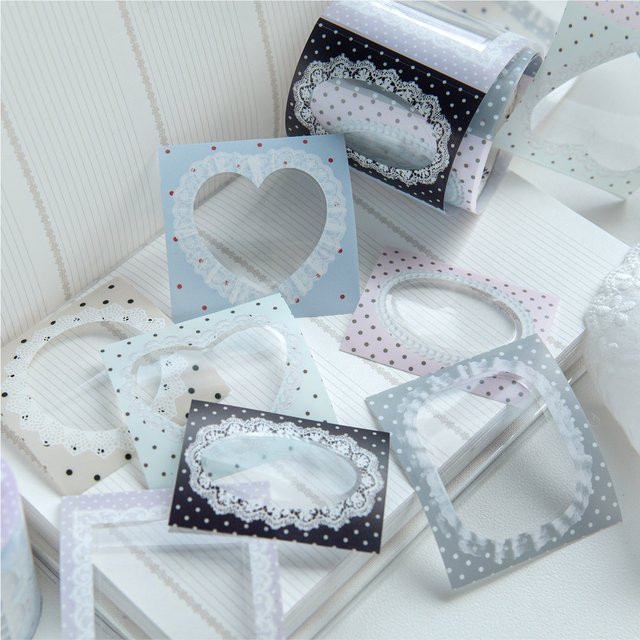 Alideco Washi Tape Zucker-Rahmen-Kollektion Dekorative Japanische Aufkleber Multicolor - Bild 1